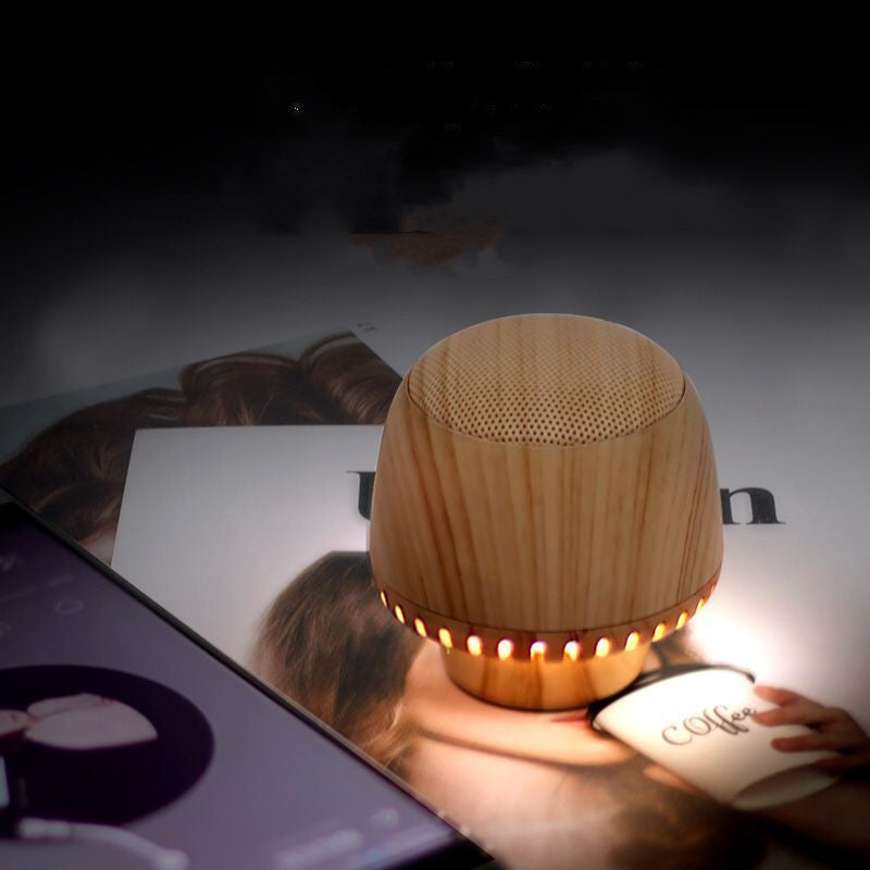 Compact Portable TWS Mushroom-Shaped Audio Box with LED Night Light