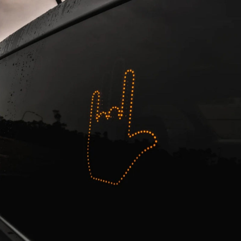 LED Gesture Light for Cars with Remote – Illuminated Middle Finger Road Rage Sign Hand Lamp