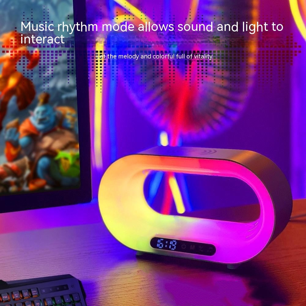 3-in-1 Smart LED Desk Lamp with RGB Lighting, Wireless Charger, Alarm Clock, and App Control