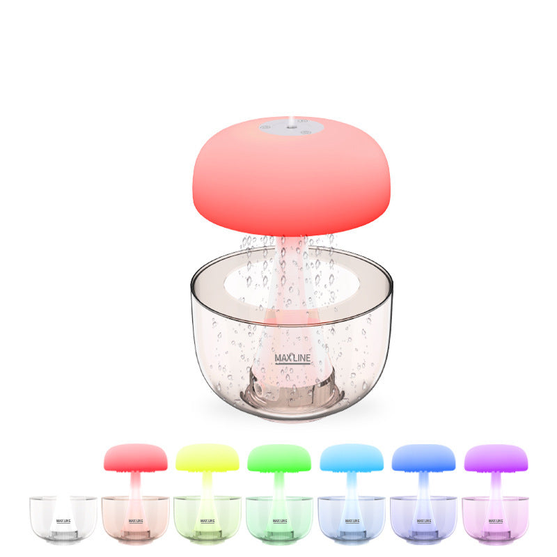 Jellyfish Raindrop Humidifier – Ultrasonic, 7-Color Light, Cloud Rain Aroma Diffuser