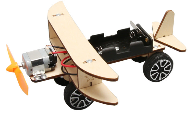 Wooden DIY Airplane & Helicopter Puzzle Kits: Educational Science Toys for Kids' School Projects