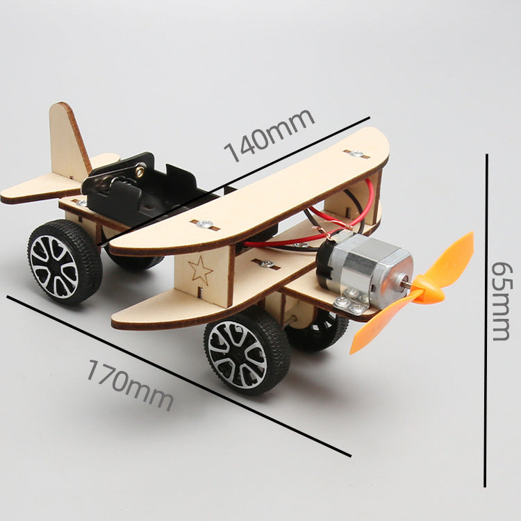 Wooden DIY Airplane & Helicopter Puzzle Kits: Educational Science Toys for Kids' School Projects