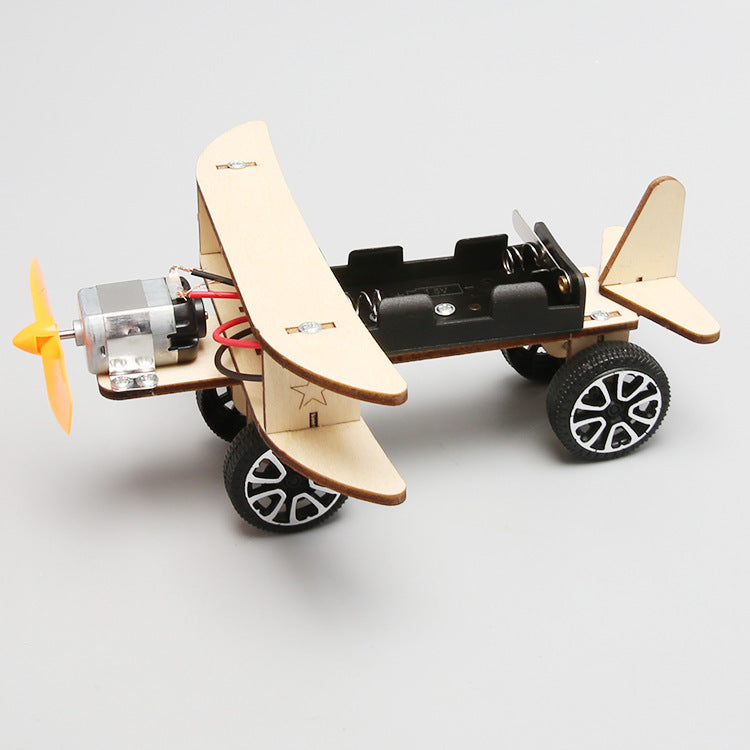 Wooden DIY Airplane & Helicopter Puzzle Kits: Educational Science Toys for Kids' School Projects