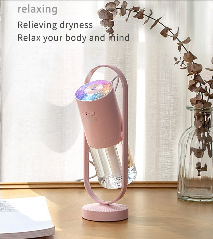 Magic Shadow USB Humidifier: Ultrasonic Mist Maker with Projection Night Light for Home, Car, and Office