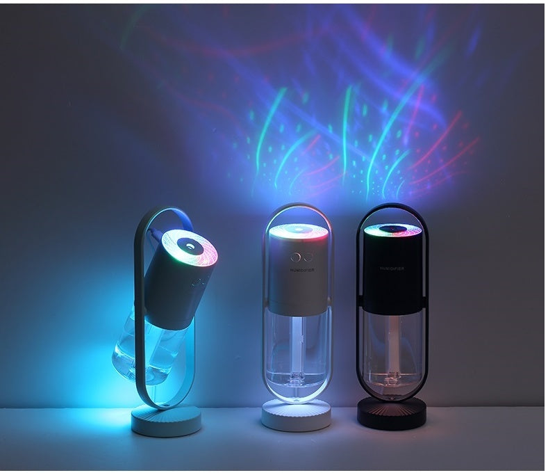 Magic Shadow USB Humidifier: Ultrasonic Mist Maker with Projection Night Light for Home, Car, and Office