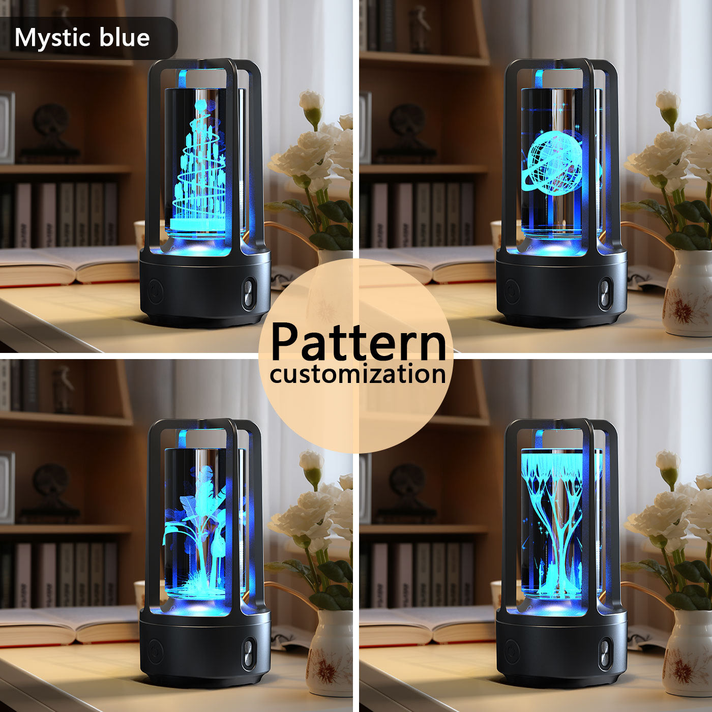 Creative 2-in-1 Acrylic Crystal Touch Night Lamp with Bluetooth Speaker – Perfect Valentine's Day Gift