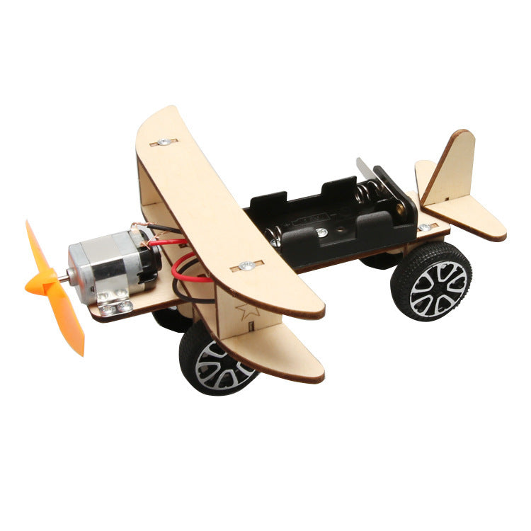 Wooden DIY Airplane & Helicopter Puzzle Kits: Educational Science Toys for Kids' School Projects