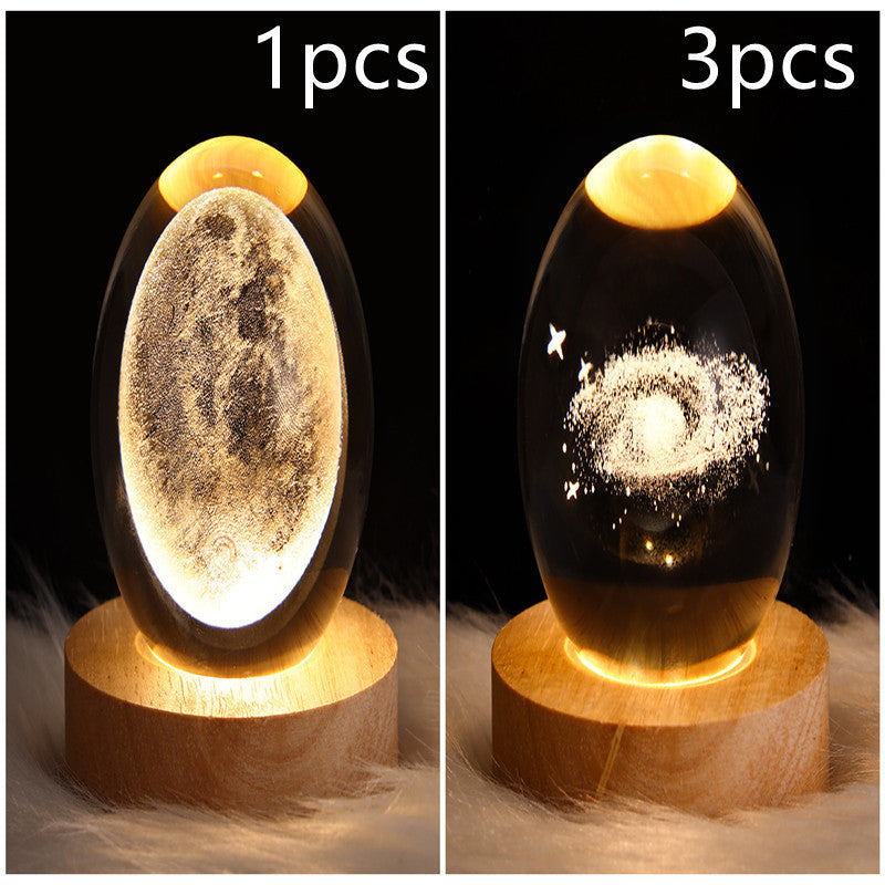 3D Crystal Night Light – Elegant & Atmospheric