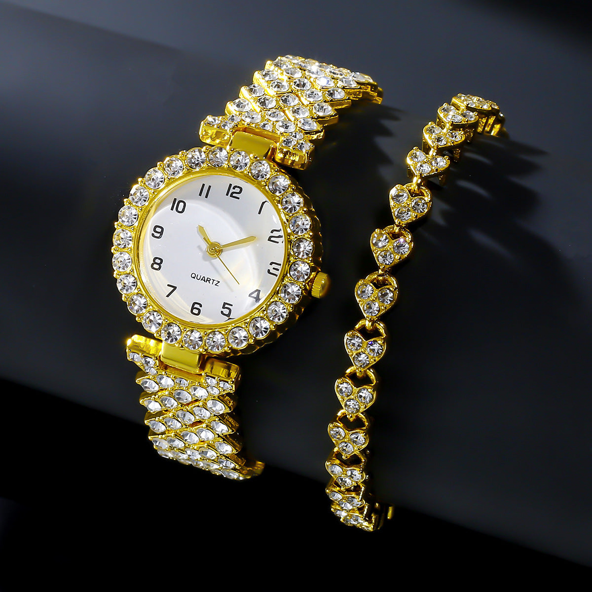 Elegant Women's Watch & Bracelet Set – Timeless Fashion