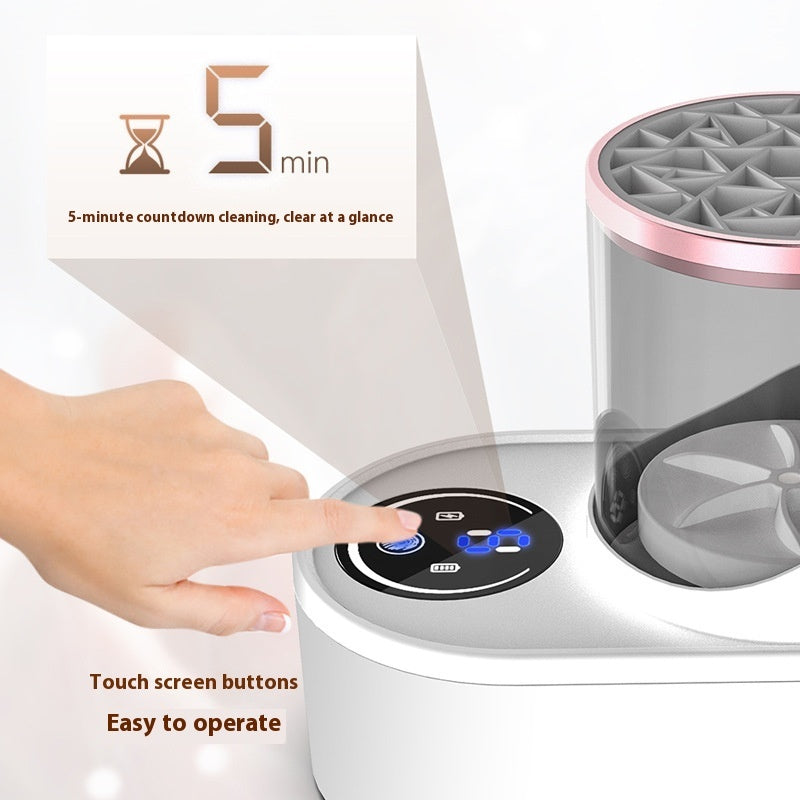 Rechargeable Electric Makeup Brush Cleaner: Automatic Cleaning Stand for Makeup Brushes