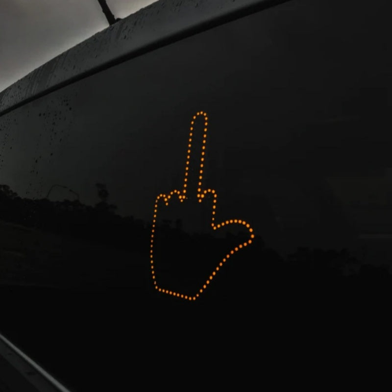 LED Gesture Light for Cars with Remote – Illuminated Middle Finger Road Rage Sign Hand Lamp