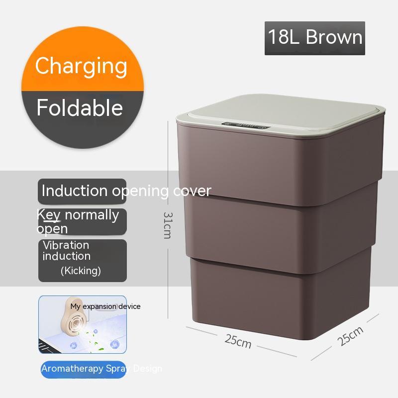 Smart Trash Can with Lid - Automatic Induction Dustbin for Bedroom, Living Room, Kitchen, and Car