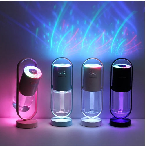 Magic Shadow USB Humidifier: Ultrasonic Mist Maker with Projection Night Light for Home, Car, and Office