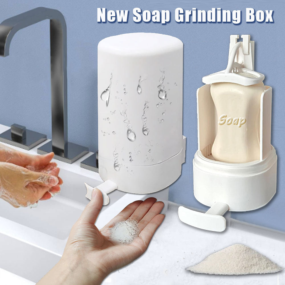 Wall-Mounted Soap Grinder Dispenser: Dry Soap Powder Organizer for Kitchen, Office, Gym, and Hotel Use