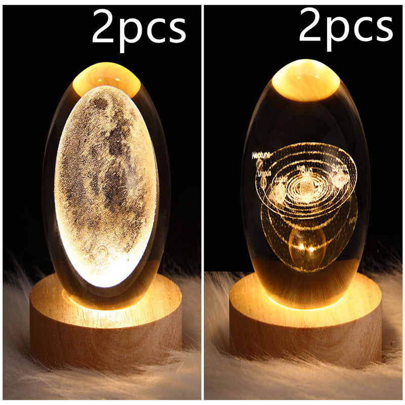 3D Crystal Night Light – Elegant & Atmospheric