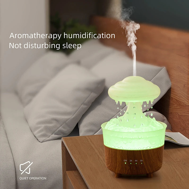 Rain Cloud Humidifier & Aromatherapy Diffuser – Relaxing Rain Sounds & Essential Oil Diffusion