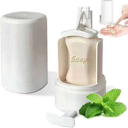 Wall-Mounted Soap Grinder Dispenser: Dry Soap Powder Organizer for Kitchen, Office, Gym, and Hotel Use