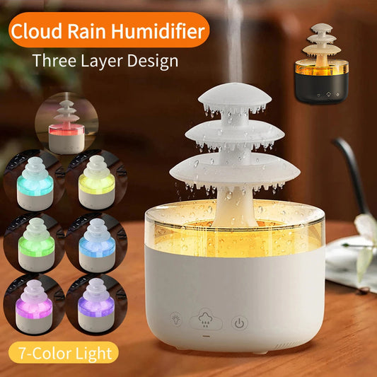 Rain Cloud Essential Oil Diffuser & Humidifier – Relax, Breathe & Sleep Better!