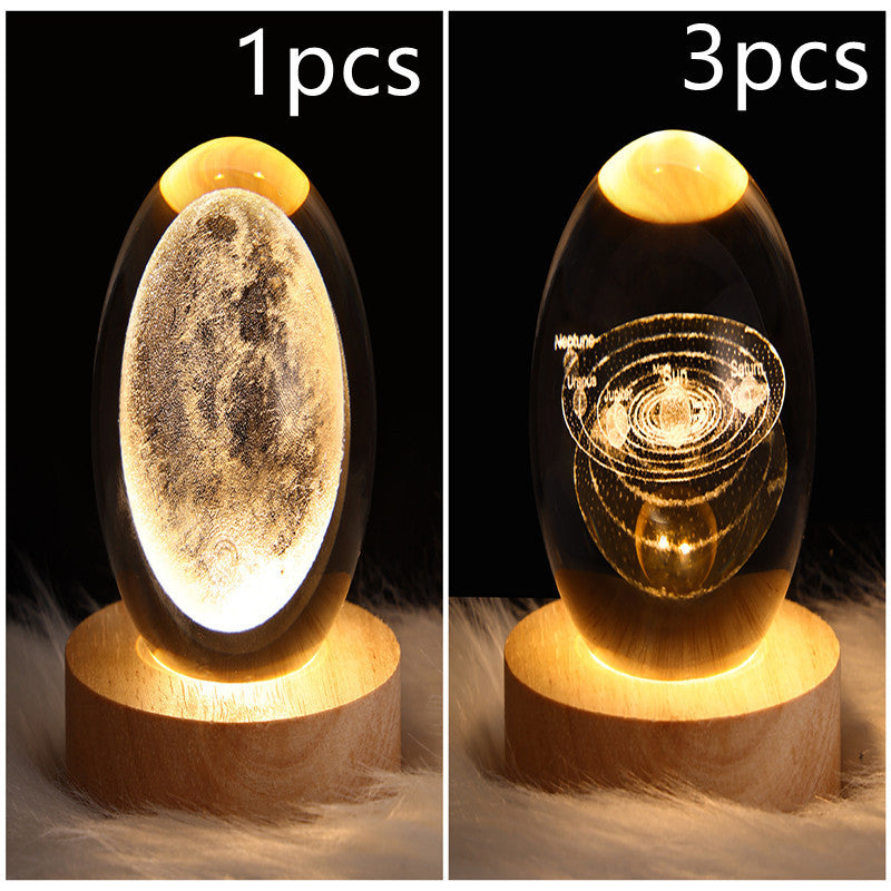 3D Crystal Night Light – Elegant & Atmospheric