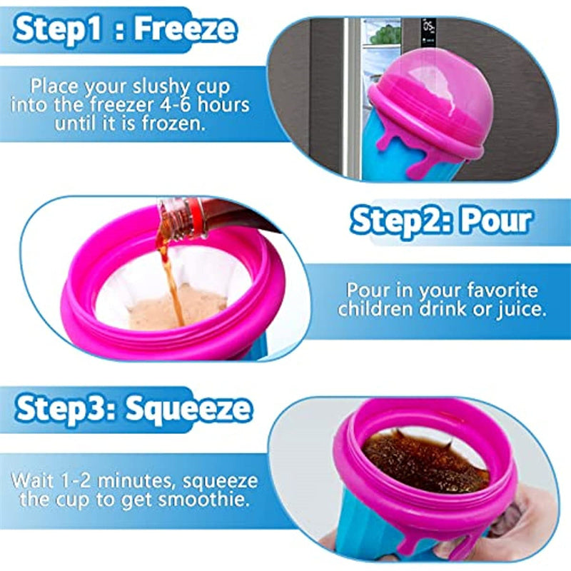 500ml Slushy Maker Cup: Quick-Frozen Magic Ice Cream & Smoothie Maker for Summer Drinks