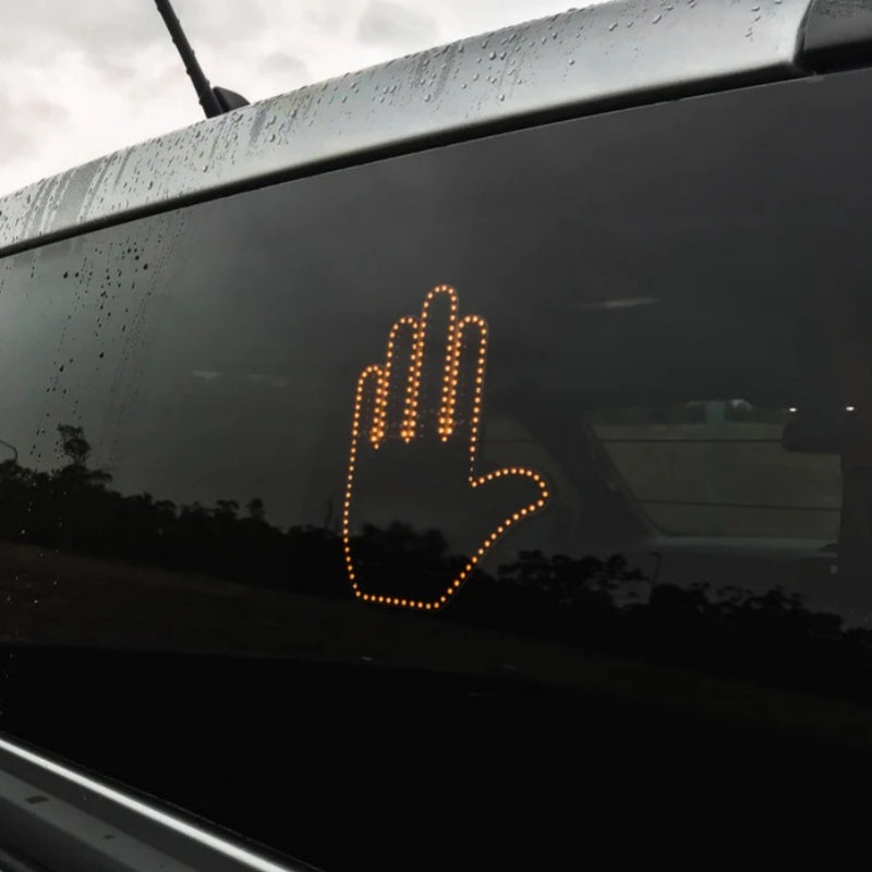 LED Gesture Light for Cars with Remote – Illuminated Middle Finger Road Rage Sign Hand Lamp