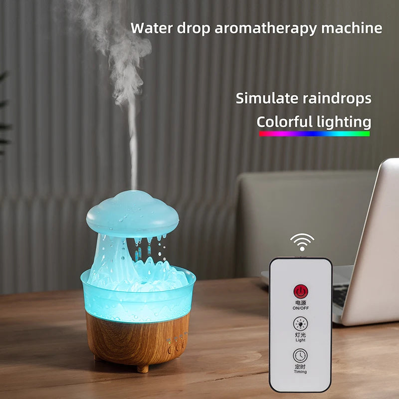 Rain Cloud Humidifier & Aromatherapy Diffuser – Relaxing Rain Sounds & Essential Oil Diffusion