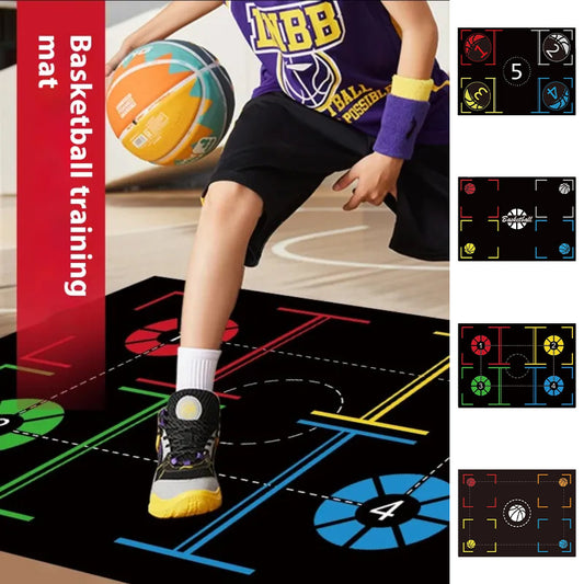 Basketball Training Mat: Indoor Step Positioning and Dribbling Drill Mat for Ball Control Practice