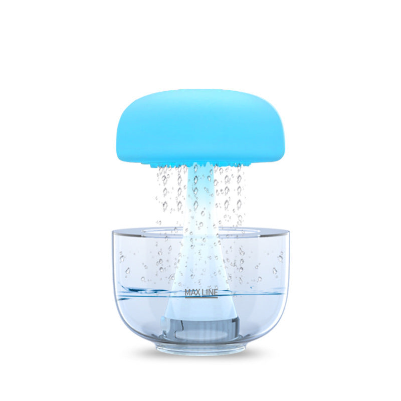 Jellyfish Raindrop Humidifier – Ultrasonic, 7-Color Light, Cloud Rain Aroma Diffuser