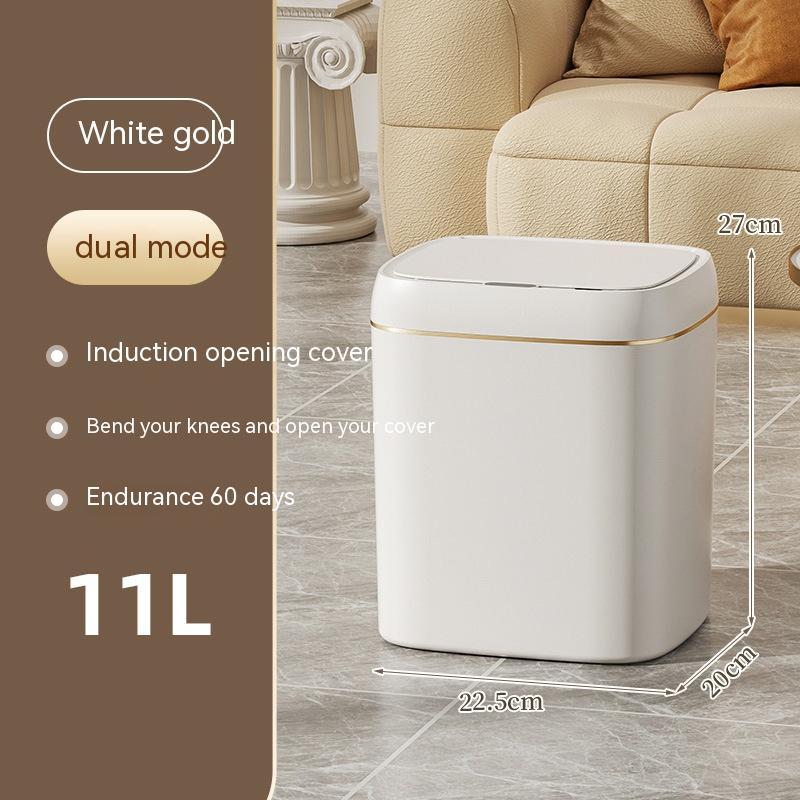 Smart Trash Can with Lid - Automatic Induction Dustbin for Bedroom, Living Room, Kitchen, and Car