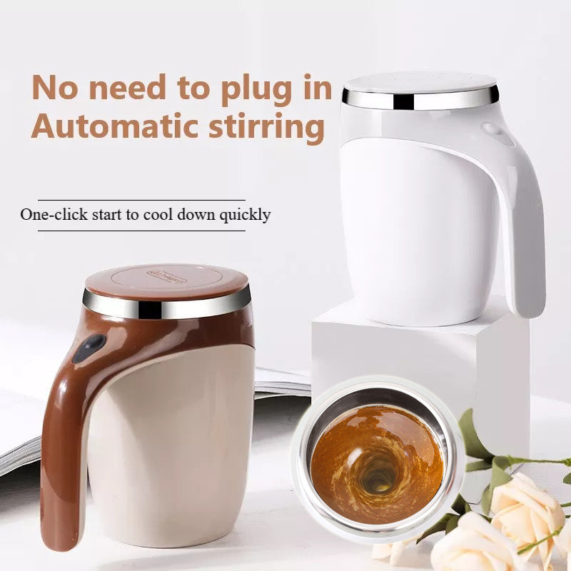 Rechargeable Automatic Stirring Cup: Electric Magnetic Stirrer for Coffee, Milkshakes, and Drinks