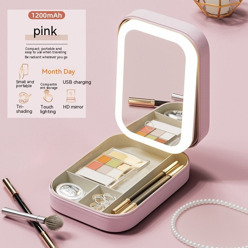 Smart LED Makeup Mirror with Storage – Your Beauty Companion!