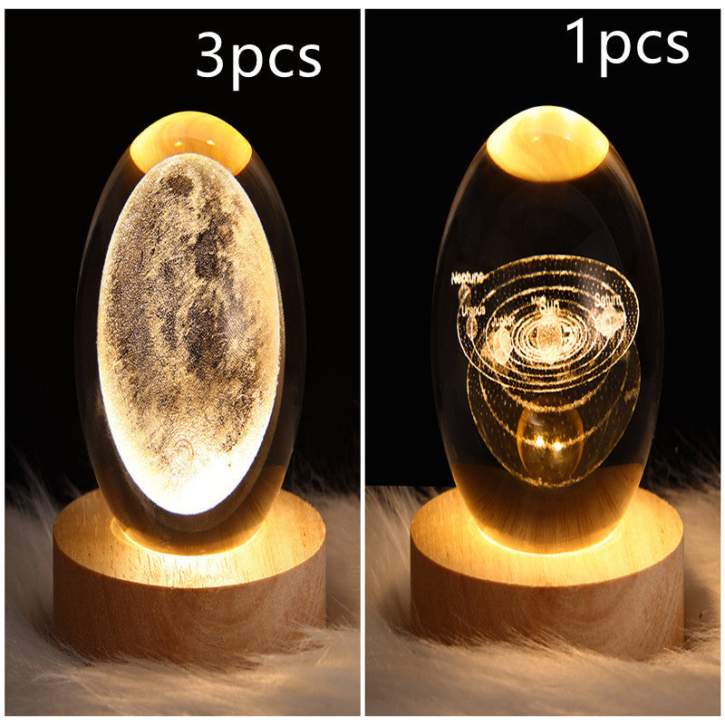 3D Crystal Night Light – Elegant & Atmospheric