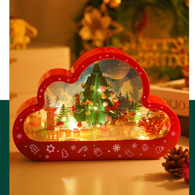 Christmas Tree Building Block Toy with Soft Lights